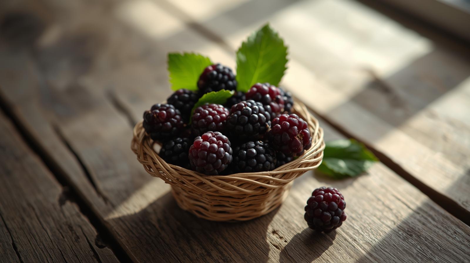 Amoras frescas em destaque