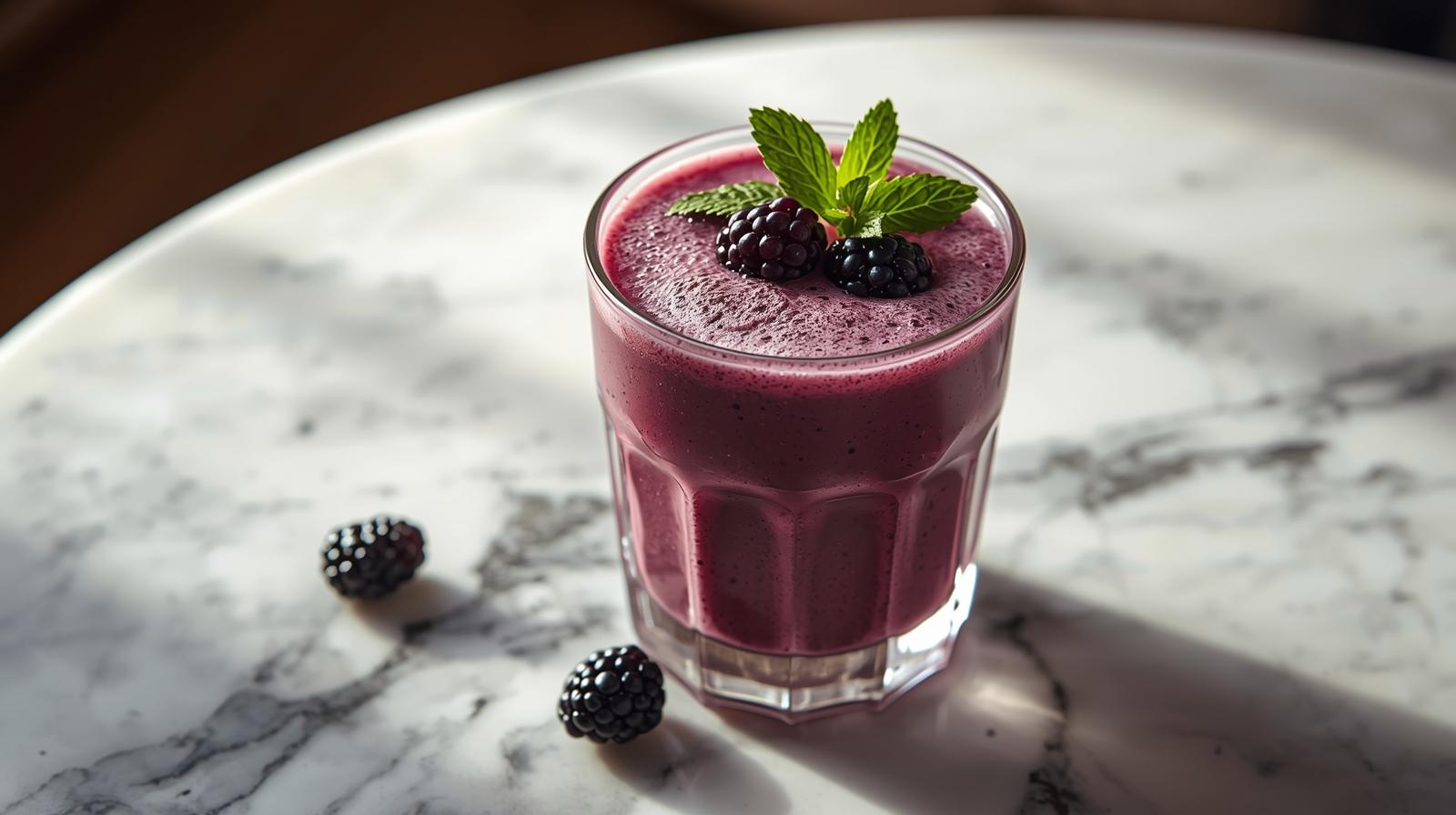 Calda de amora servida em potinho