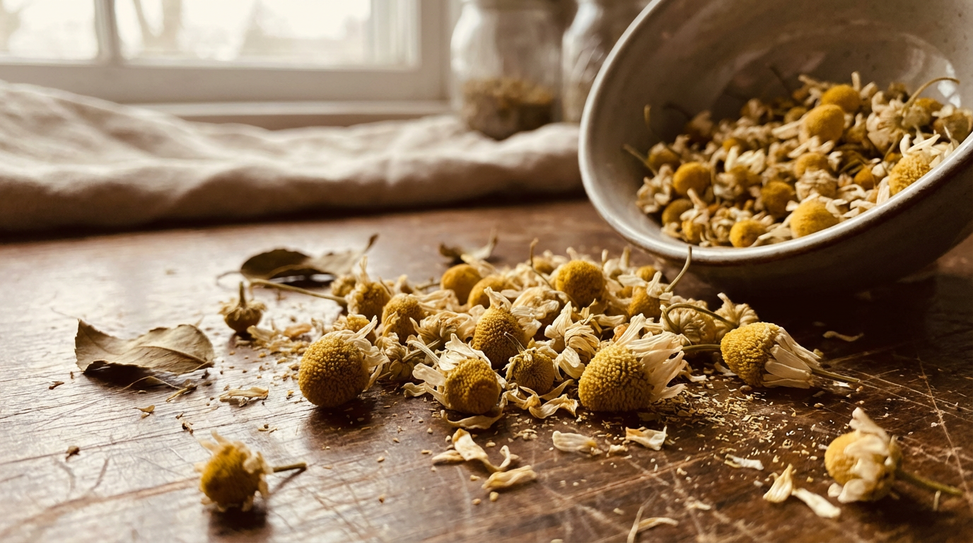 Detalhe das flores de camomila fresca