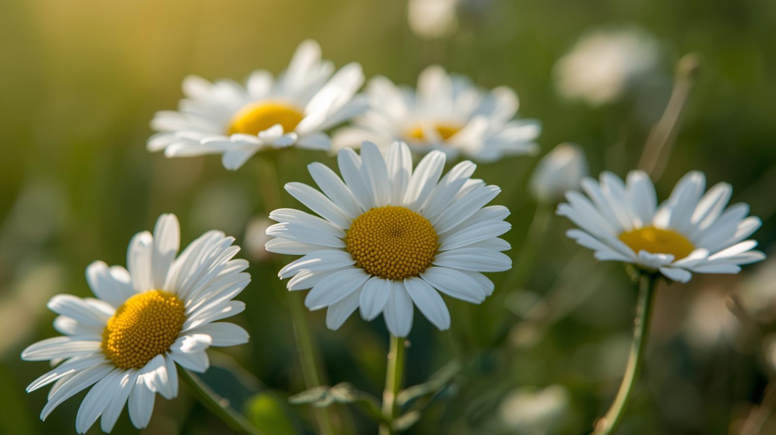 Flores secas de camomila utilizadas para infusões