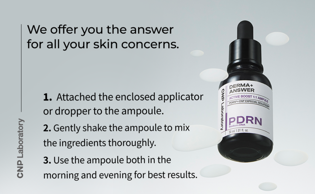 Pele hidratada e luminosa após uso do CNP Derma+ Answer Active Boost