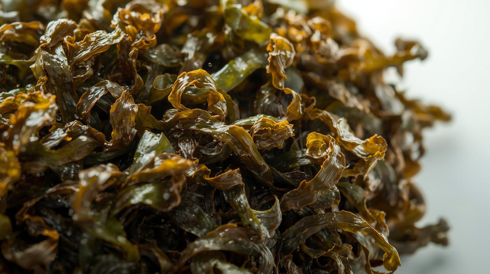 Algas marinhas secas, fonte natural de iodo