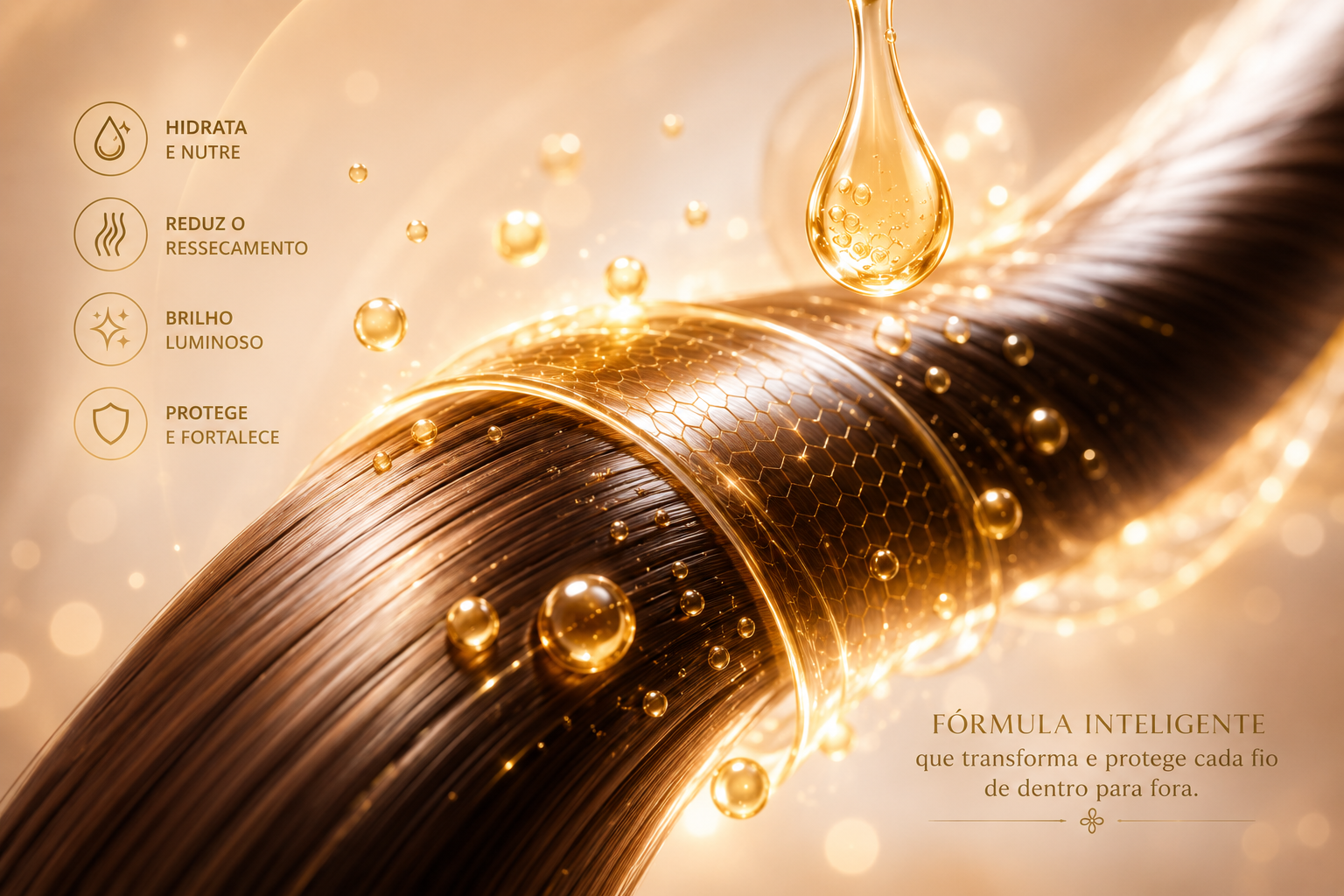 Resultado cabelos brilhantes com &honey Pixie Moist Silky Hair Oil