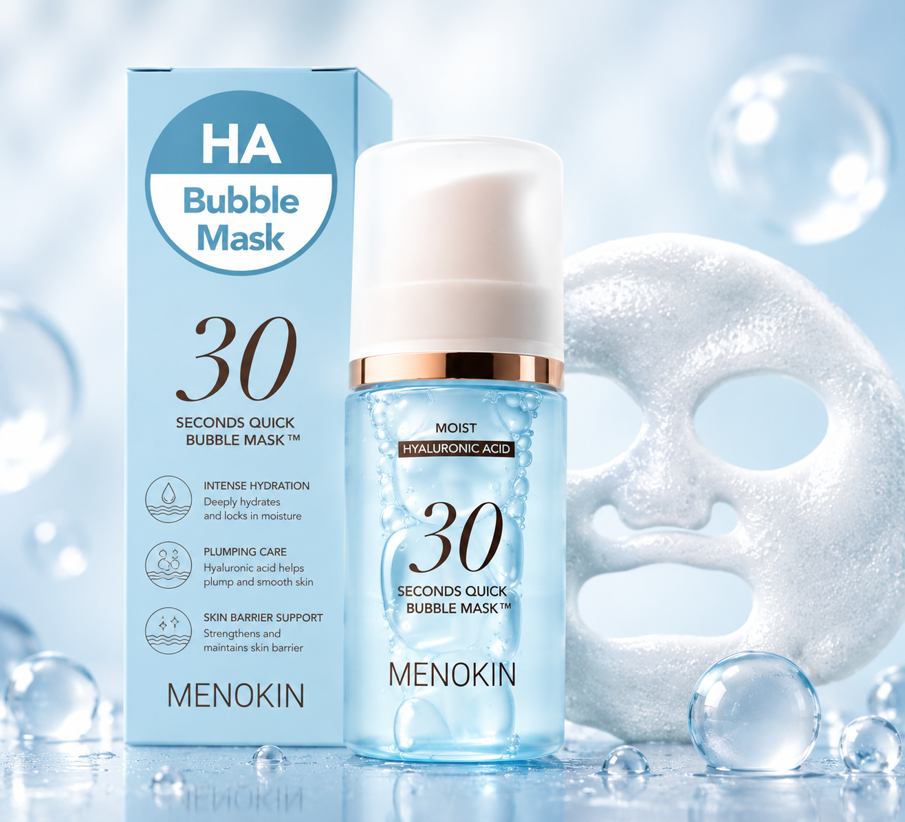 MENOKIN Moist Hyaluronic Acid Bubble Mask