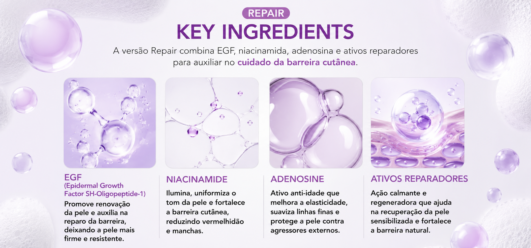 Ingredientes da MENOKIN Repair Bubble Mask